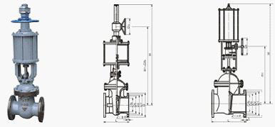 氣動閘閥結構(gòu)圖 氣動閘閥結構(gòu)圖