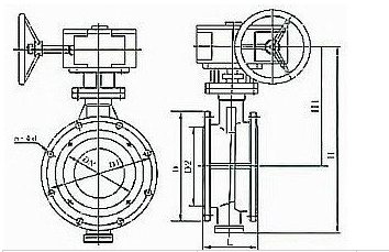 對夾(jiá)式硬密封蝶(dié)閥結構圖